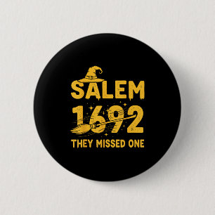 Chapa Redonda De 5 Cm Salem 1692 Perdieron Una Bruja Salem De Halloween