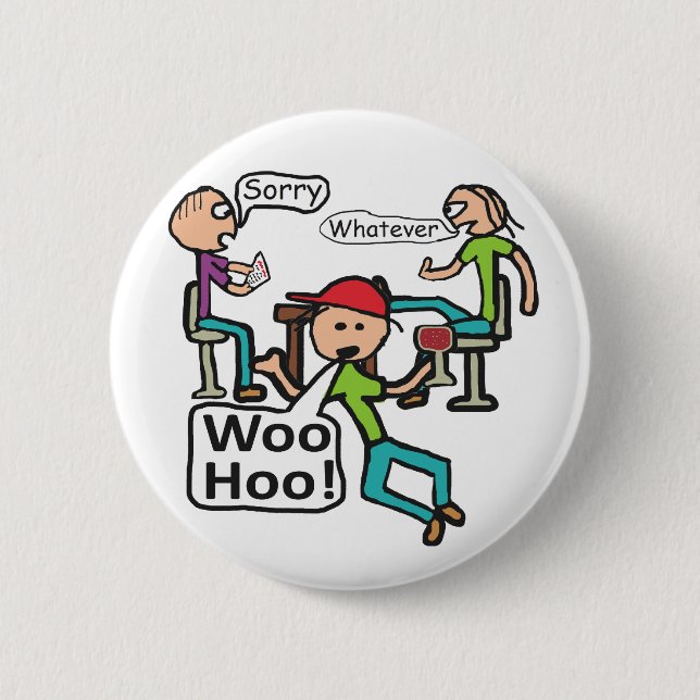 Chapa Redonda De 5 Cm Salir del trabajo (Anverso)