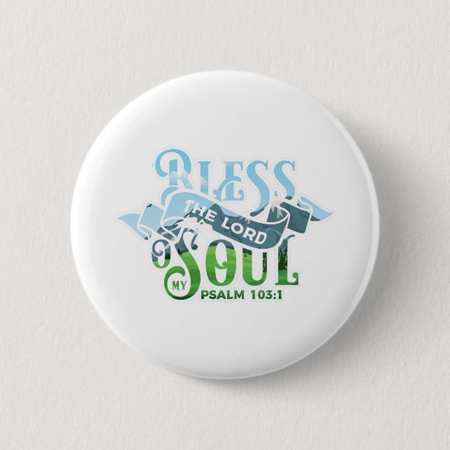 Chapa Redonda De 5 Cm Salmos 103 Diseño cristiano (Anverso)