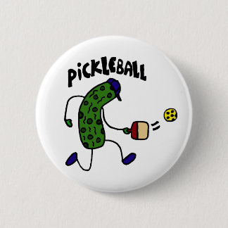 Chapa Redonda De 5 Cm Salmuera divertida que juega Pickleball
