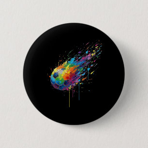 Chapa Redonda De 5 Cm Salpicaduras de pintura teñida de corbata Fanático