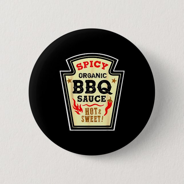 Chapa Redonda De 5 Cm Salsa Barbacoa Scy Halloween Disfraz De Comida Div (Anverso)
