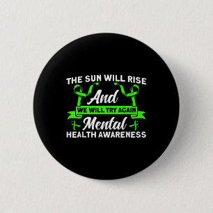 Chapa Redonda De 5 Cm Salud Mental El Sol Aumentará La Salud Mental Awar