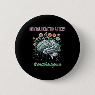 Chapa Redonda De 5 Cm Salud Mental S Enfermedades Cerebrales Humanas Ayu