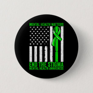 Chapa Redonda De 5 Cm Salud Mental Sensibilización sobre Salud Mental Te