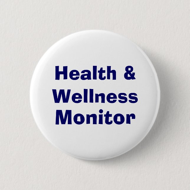 Chapa Redonda De 5 Cm Salud y salud, monitor (Anverso)