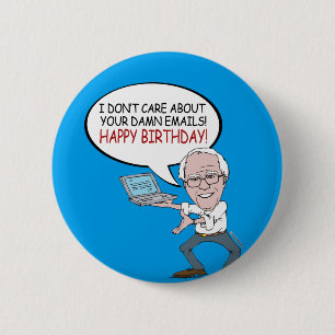 Chapa Redonda De 5 Cm Saludo de Bernie Sanders - No me importan tus