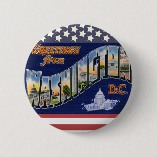 Chapa Redonda De 5 Cm ¡Saludos del Washington DC!