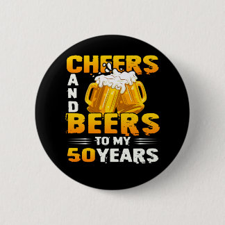 Chapa Redonda De 5 Cm Saludos Y Cervezas A Mi Regalo De 50 Años