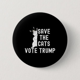 Chapa Redonda De 5 Cm Salva a los Gatos Vota Trump Divertido Humor de Ga