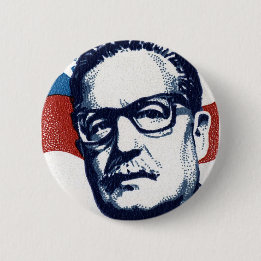 Chapa Redonda De 5 Cm Salvador Allende - Venceremos