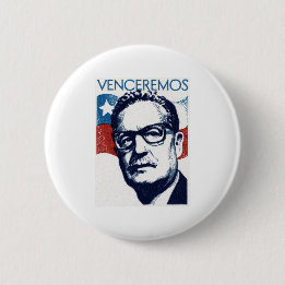 Chapa Redonda De 5 Cm Salvador Allende - Venceremos