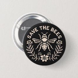 Chapa Redonda De 5 Cm Salvar a las abejas