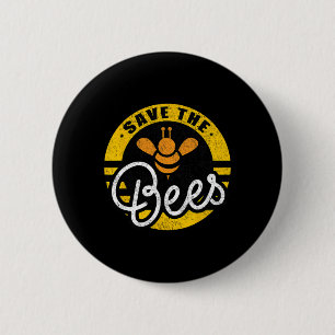 Chapa Redonda De 5 Cm Salvar a las abejas Tierra Lover Planeta Beekeeper