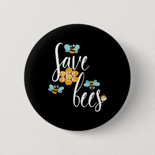 Chapa Redonda De 5 Cm Salvar a las abejas Tierra Lover Planeta Beekeeper