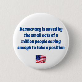 Chapa Redonda De 5 Cm Salvar la democracia