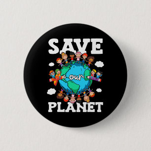 Chapa Redonda De 5 Cm Salvar nuestro planeta Naturaleza Promoción Concie