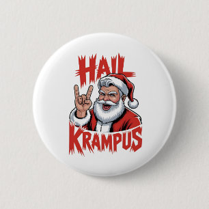 Chapa Redonda De 5 Cm Salve Krampus Diablo Cuerno Krampus Rock
