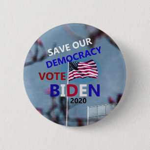CHAPA REDONDA DE 5 CM SALVEMOS NUESTRO VOTO DE DEMOCRACIA BIDEN 2020