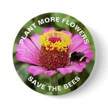 Salven las abejas de la flor rosa de la zinnia