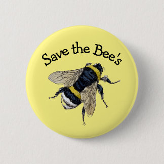 Chapa Redonda De 5 Cm Salven las abejas, el activismo,