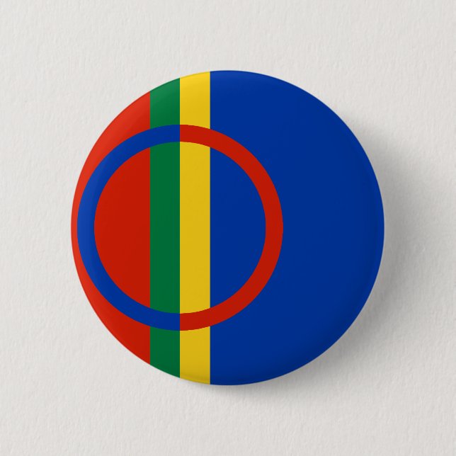 Chapa Redonda De 5 Cm Sami, Finlandia (Anverso)