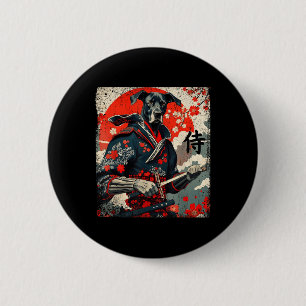 Chapa Redonda De 5 Cm Samurai Japonés Gran Dane Tattoo Kawaii Ukiyo-e