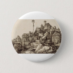 Chapa Redonda De 5 Cm San Antonio leyendo por Albrecht Durer
