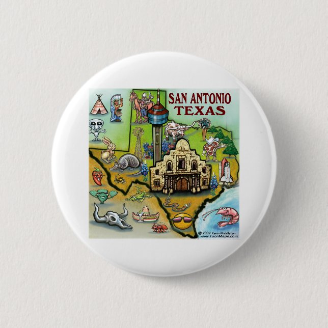 Chapa Redonda De 5 Cm San Antonio TX (Anverso)