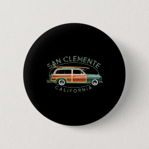 Chapa Redonda De 5 Cm San Clemente California Surfing Antiguo