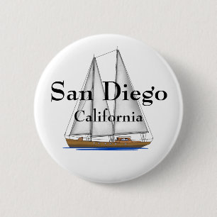 Chapa Redonda De 5 Cm San Diego California