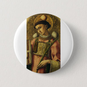 Chapa Redonda De 5 Cm San Esteban el Protomártir Iconografía Artística F