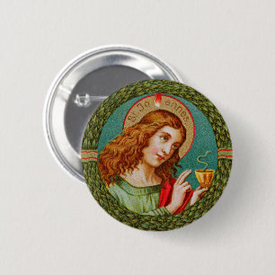 Chapa Redonda De 5 Cm San Juan el Evangelista (JMAS 06) Round