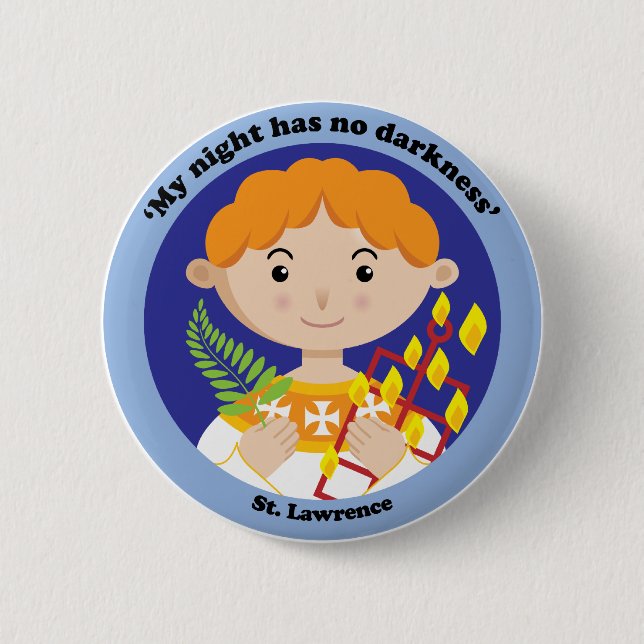 Chapa Redonda De 5 Cm San Lorenzo (Anverso)