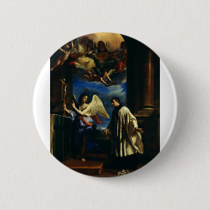Chapa Redonda De 5 Cm San Luis Gonzaga Patrono de los Estudiantes Arte F
