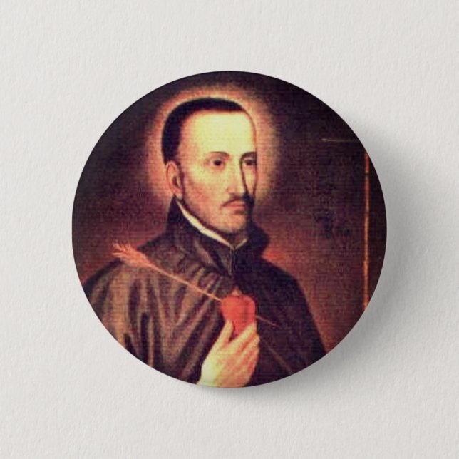 Chapa Redonda De 5 Cm San Roque González de Santa Cruz (Anverso)