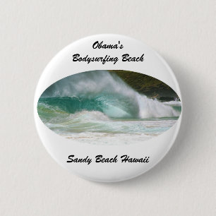 Chapa Redonda De 5 Cm Sandy Beach Hawaii