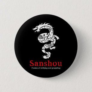 Chapa Redonda De 5 Cm Sanshou Dragón Sanda Boxeo Chino Artes Marciales _