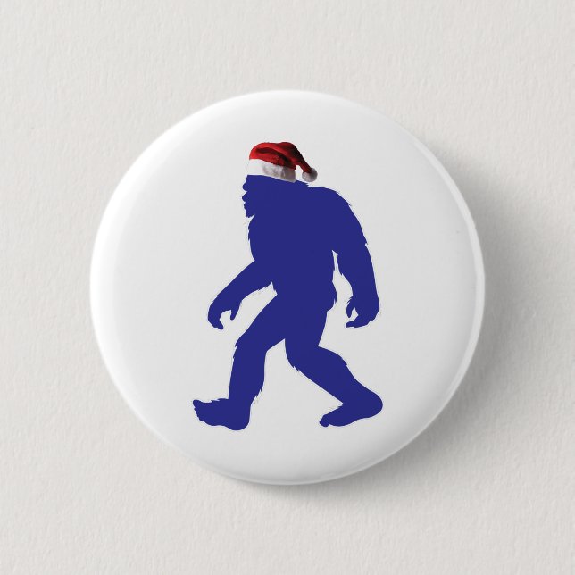 Chapa Redonda De 5 Cm Santa Bigfoot (Anverso)