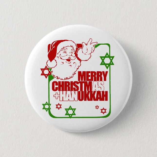 Chapa Redonda De 5 Cm Santa Christmukka (Anverso)