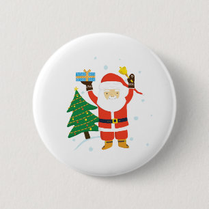 Chapa Redonda De 5 Cm Santa Claus