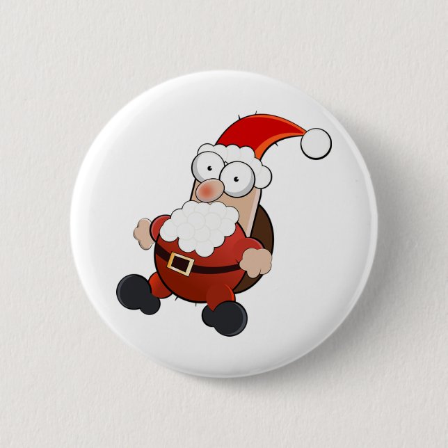 Chapa Redonda De 5 Cm Santa Claus (Anverso)