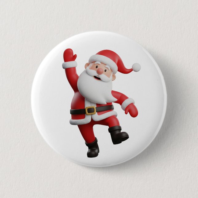 Chapa Redonda De 5 Cm Santa Claus (Anverso)