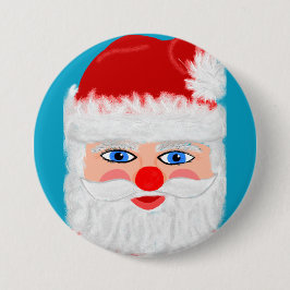 Chapa Redonda De 5 Cm Santa Claus alegre