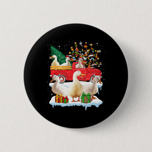 Chapa Redonda De 5 Cm Santa Claus Duck Ride Red Truck Xmas Tree Christma