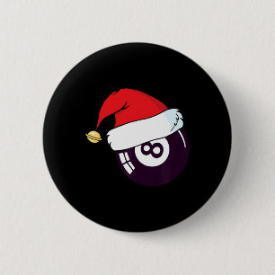 Chapa Redonda De 5 Cm Santa Claus Gorra Billiards 8 Navidades Ll