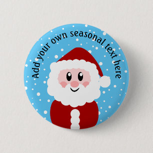 Chapa Redonda De 5 Cm Santa Claus Personalizado Adorable
