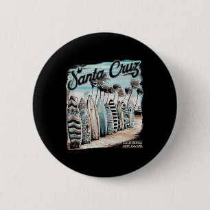 Chapa Redonda De 5 Cm Santa Cruz Hombres Mujeres California Atardecer Re