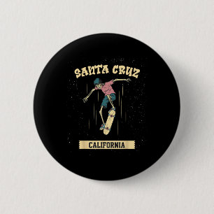 Chapa Redonda De 5 Cm Santa Cruz Skeleton Surfing y Skateboarding 