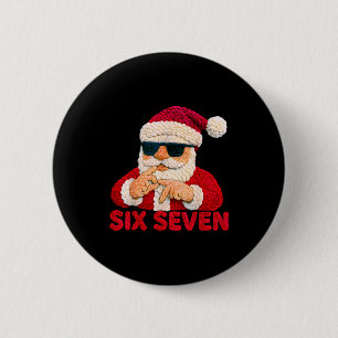Chapa Redonda De 5 Cm Santa Dice Seis Siete - 6 7 Meme Gancho de Enganch